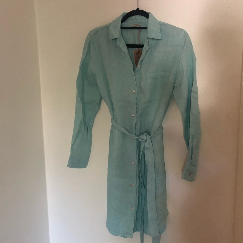 Faherty linen shirtdress - dress, coverup, duster